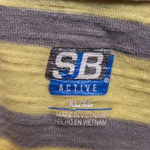 SJB Active Yellow and Gray Long Sleeve Tee for Effortless Style- Size XL - Picture 3 of 4